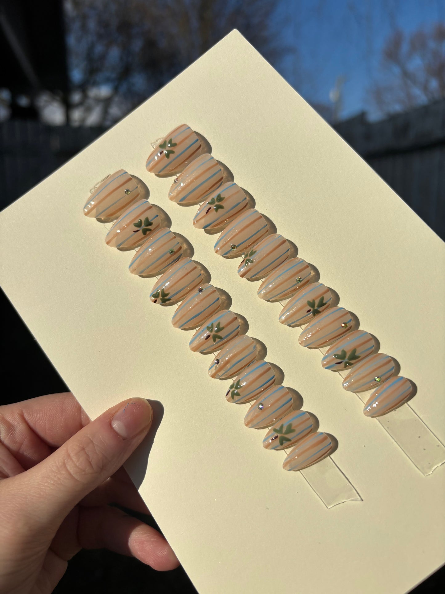 Shamrock ☘️ short almond one size fits all