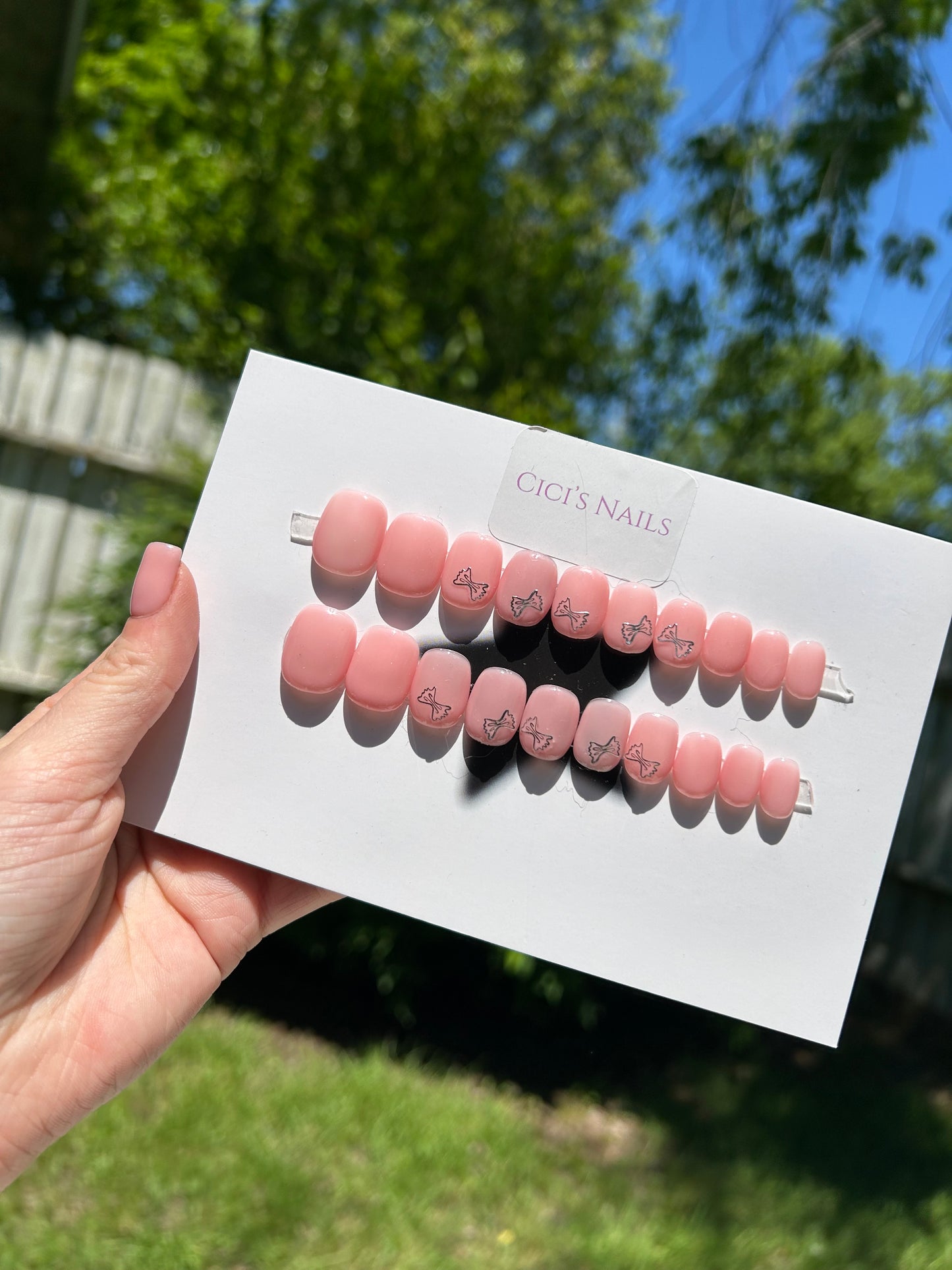 Farfalle🍝 extra short rounded square one size fits all