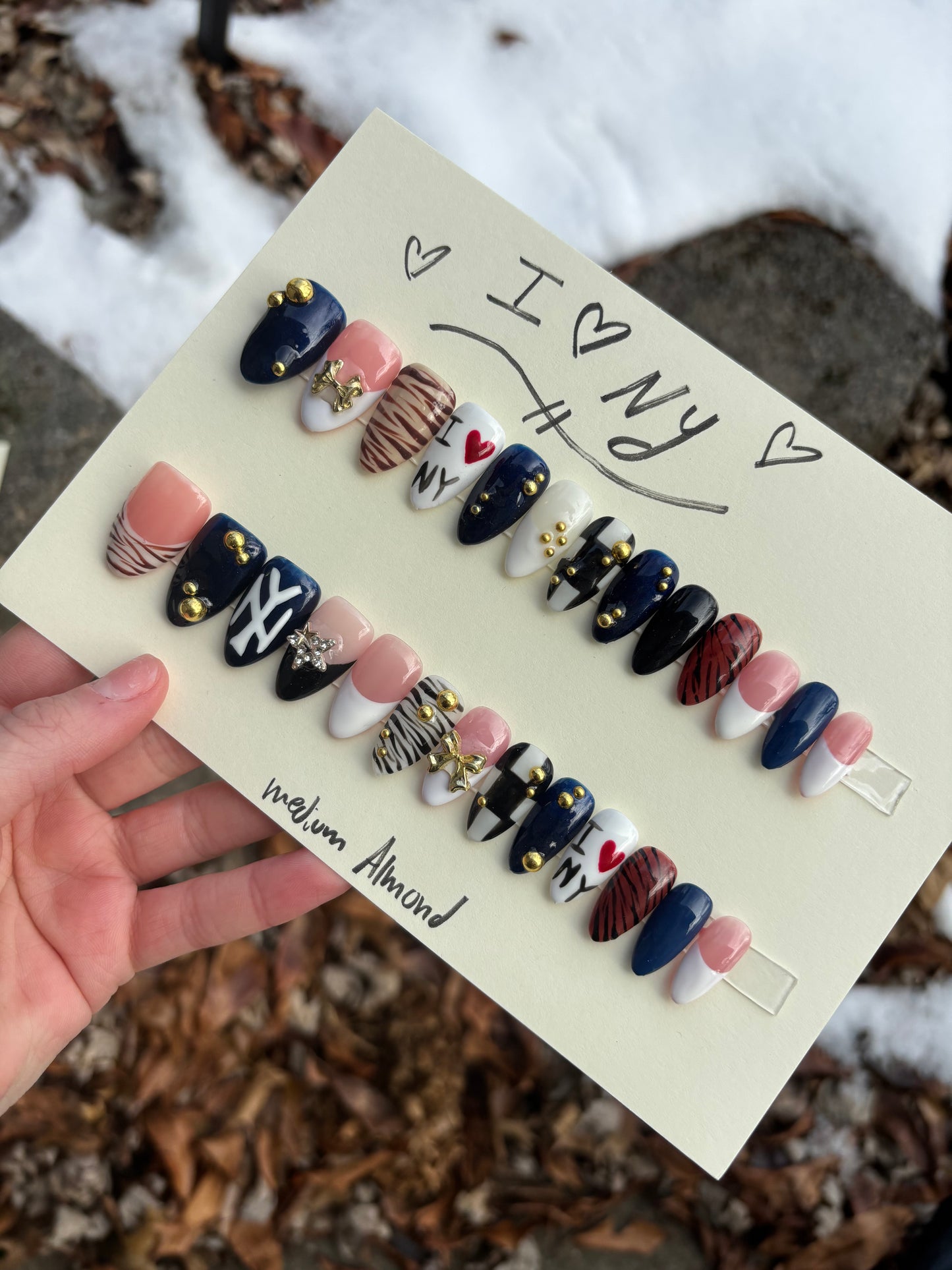 I ❤️ NY 🚕💙🗽 medium almond