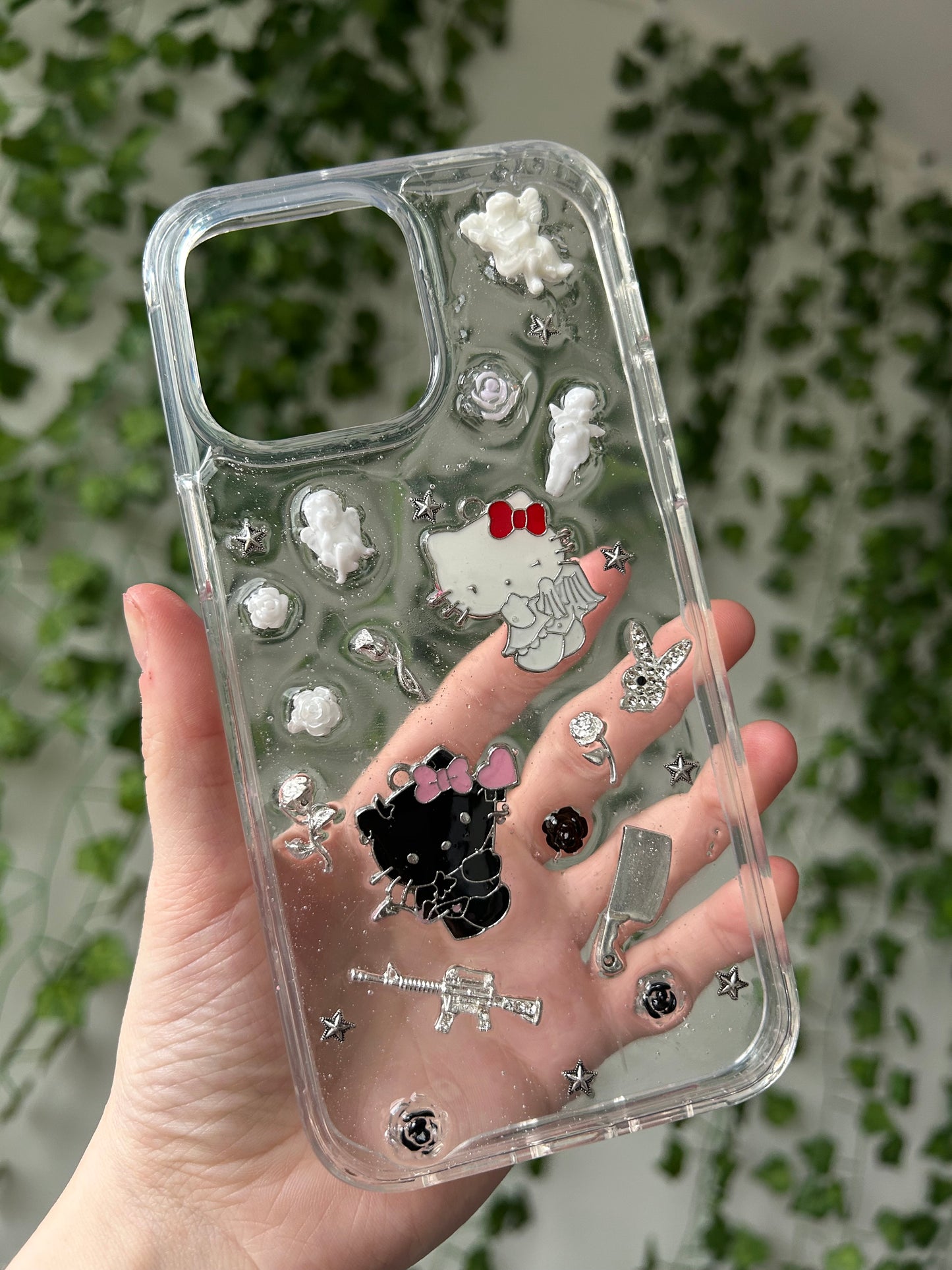 Heaven & Hell o Kitty☁️🖤 iPhone 14 Pro Max case
