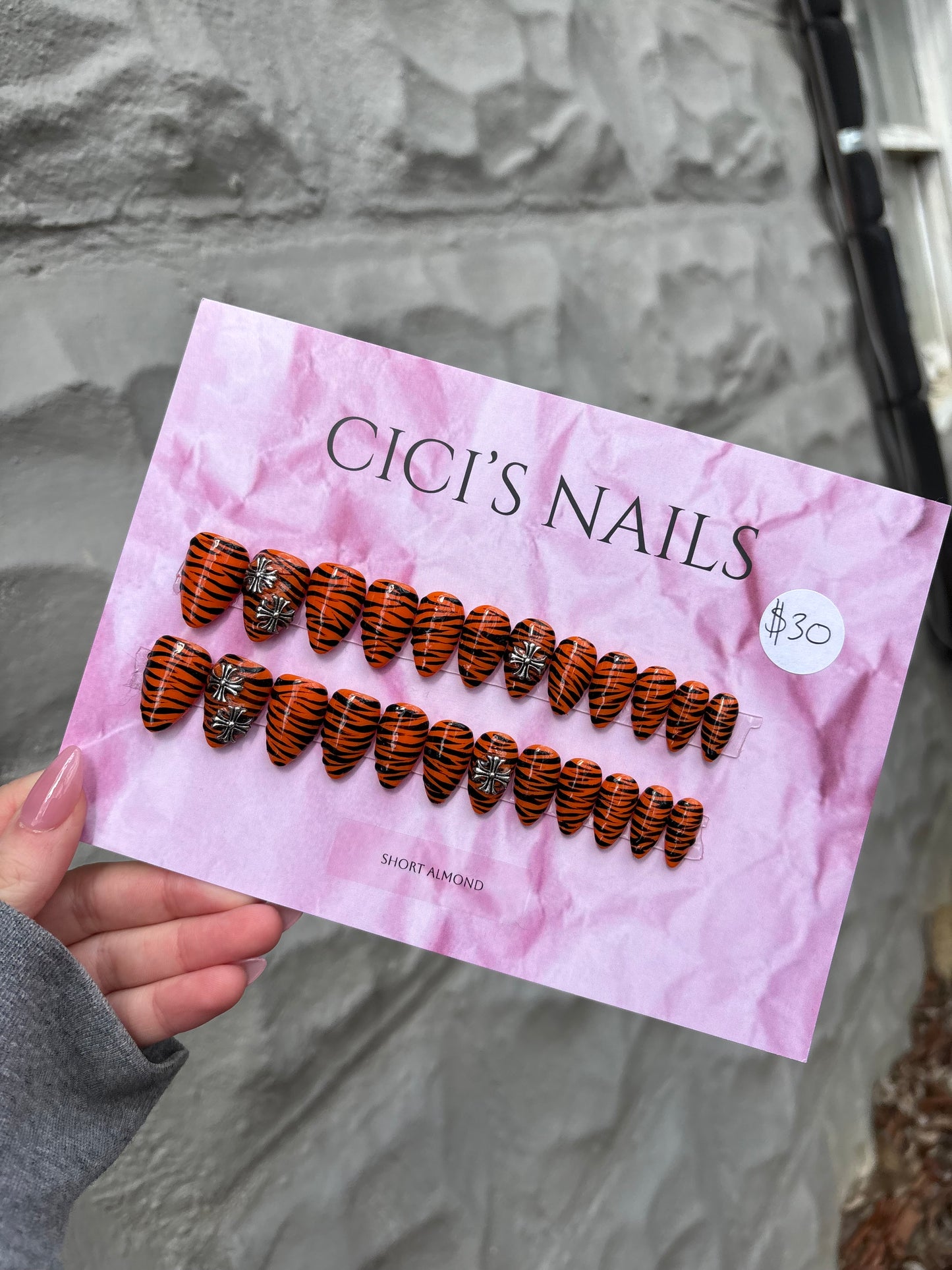 🐅⛓️💥 short almond one size fits all