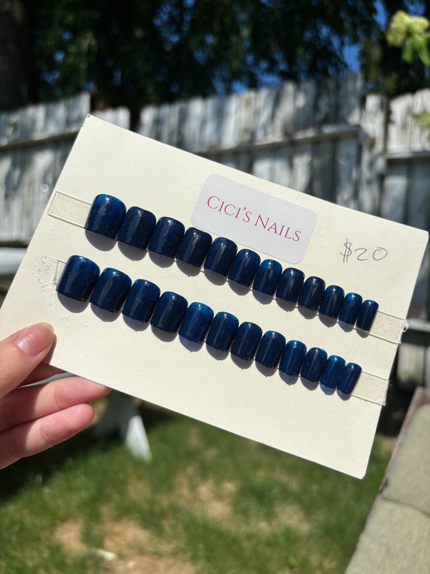 Navy Blue short square💙