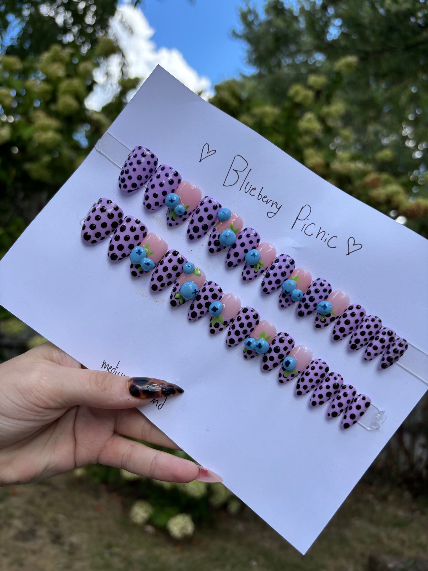 Blueberry picnic 🫐 medium almond