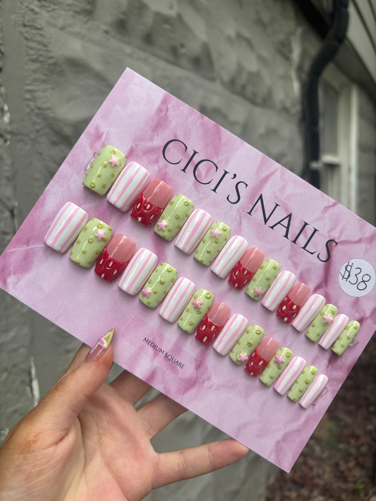 🍓🌸⭐️medium square one size fits all