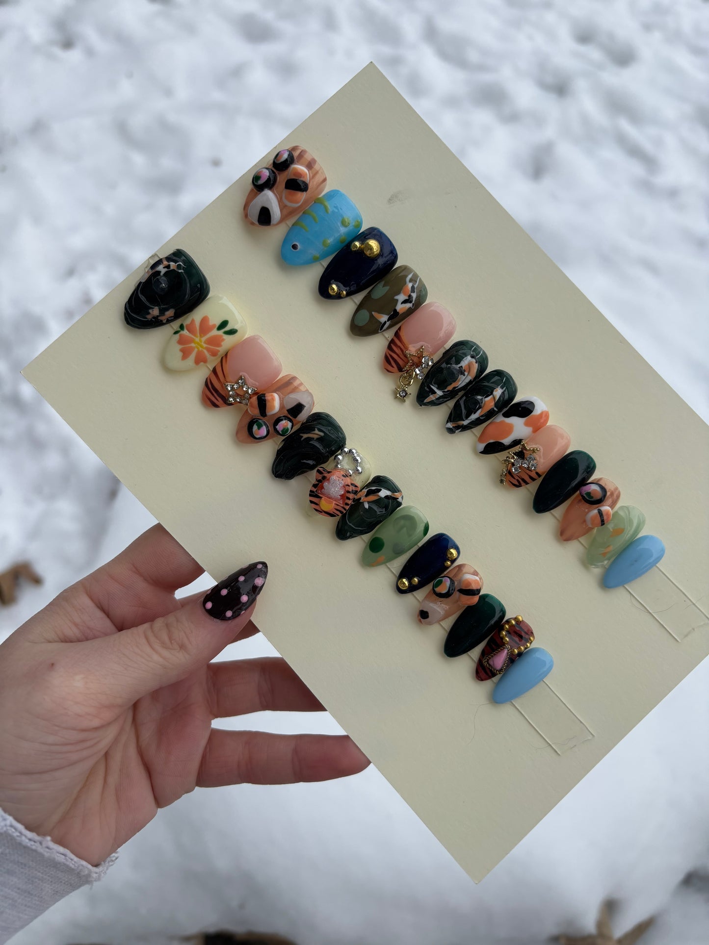 Midnight bento 🍣🐯🌙 medium almond