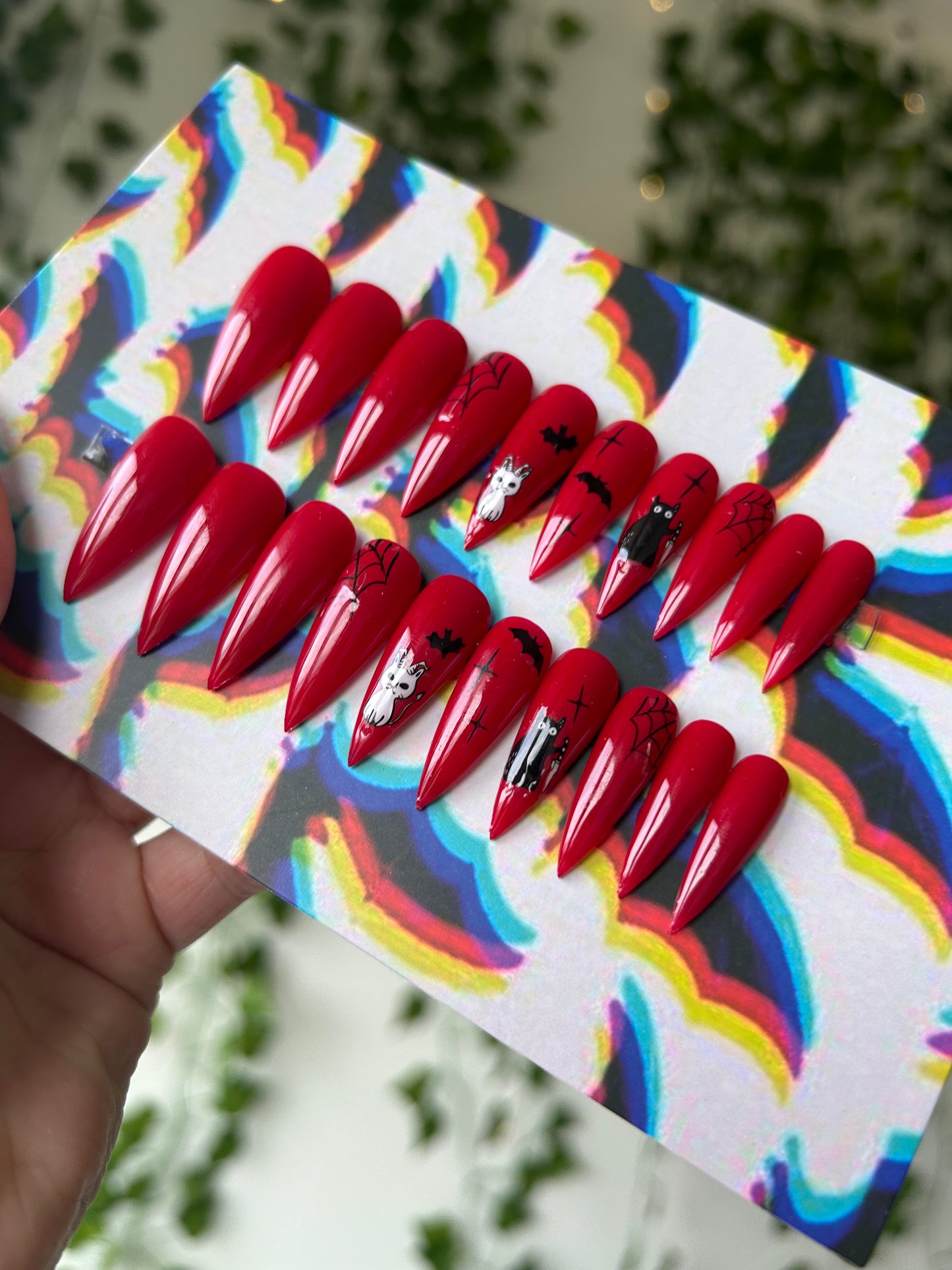 Demon kitty🐈⬛❤️ medium stiletto one size fits all