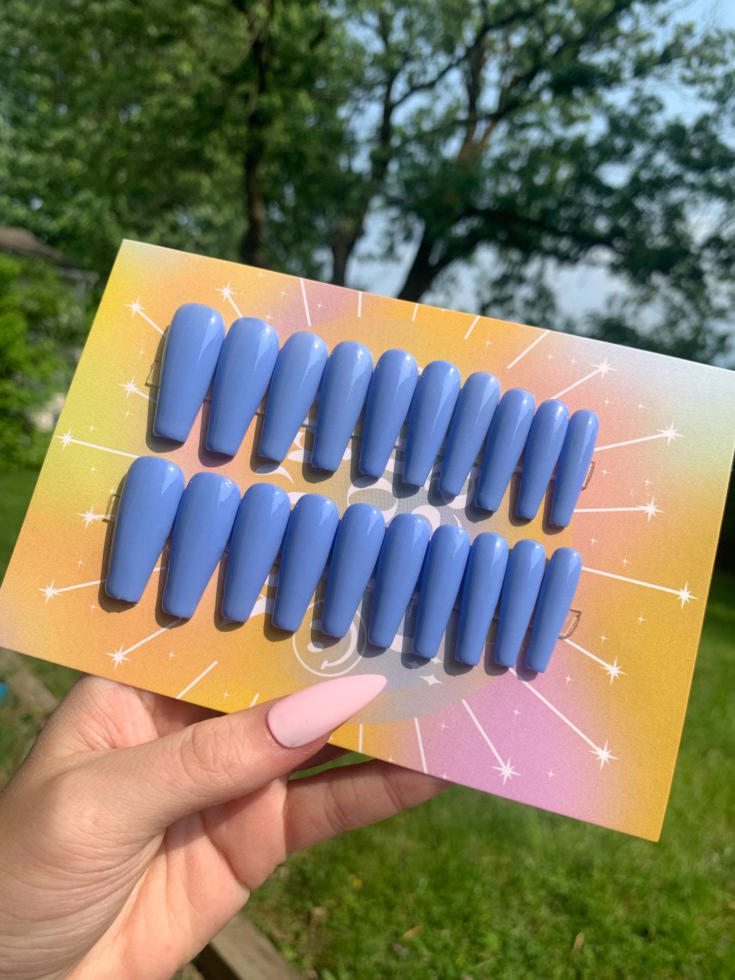 Bluebie💙 Long coffin One size fits all