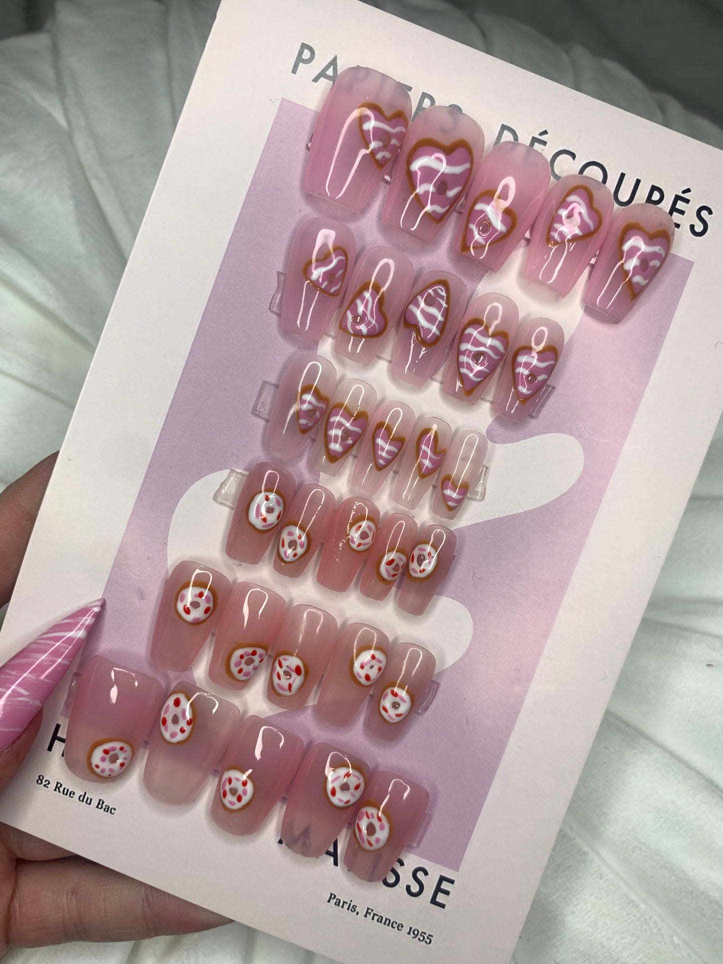 Donut Box 2D set 🍩💖 30 piece short coffin