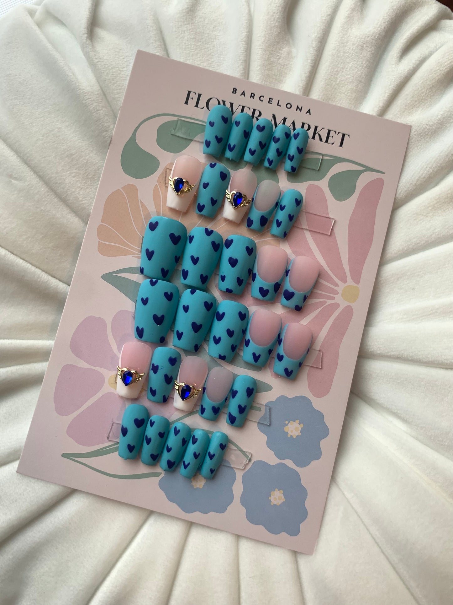 Valentine’s Day blues 💙 short coffin 30 piece