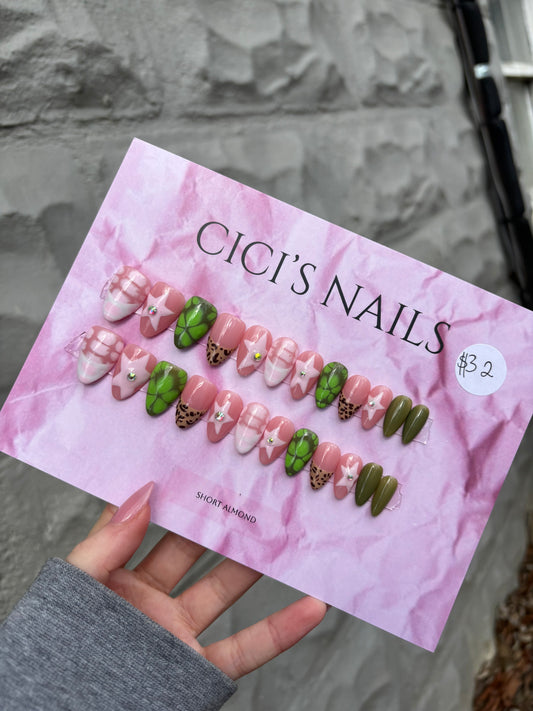 🌸☘️ short almond one size fits all
