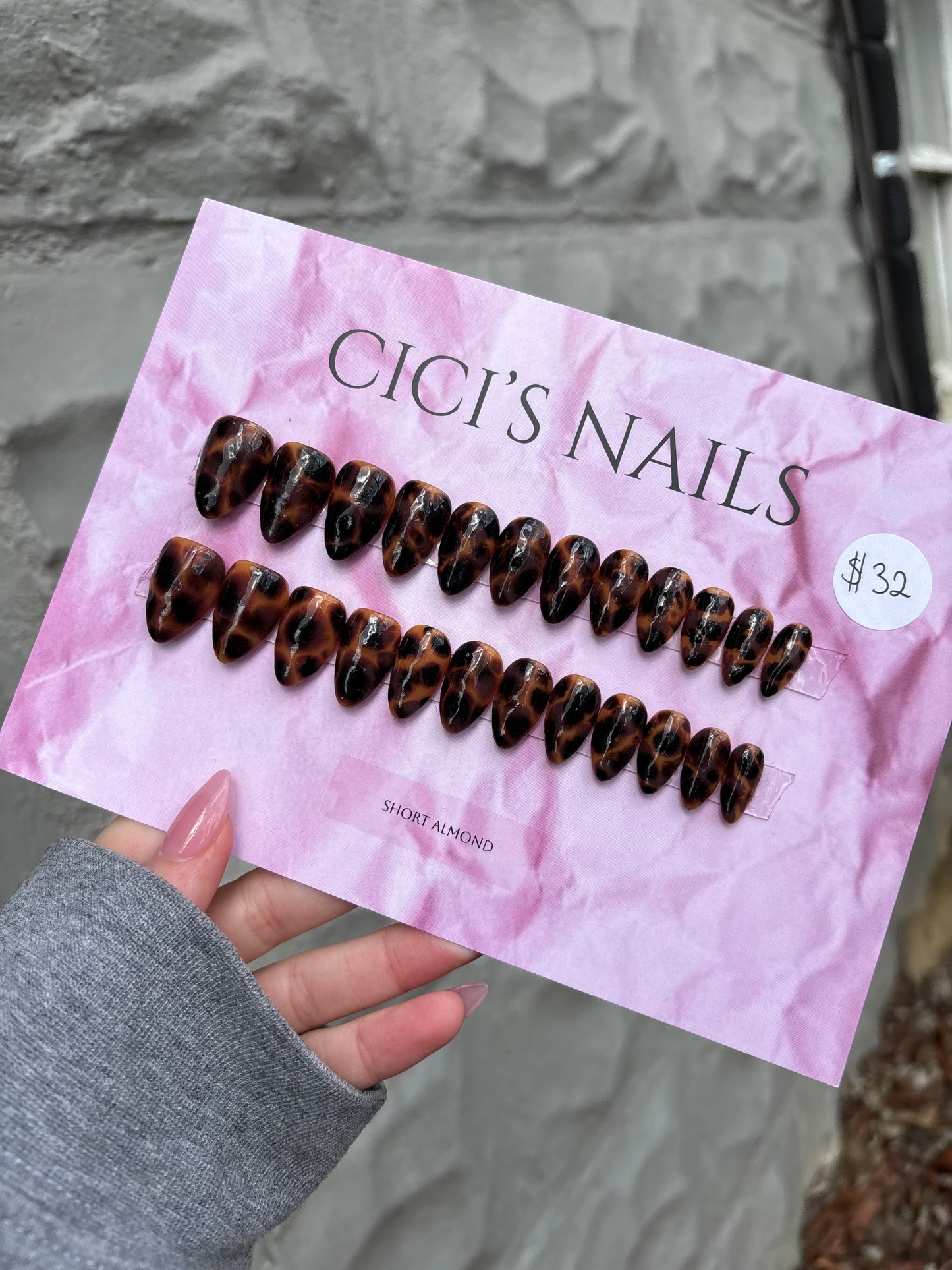 Tortoise shell🤎 short almond