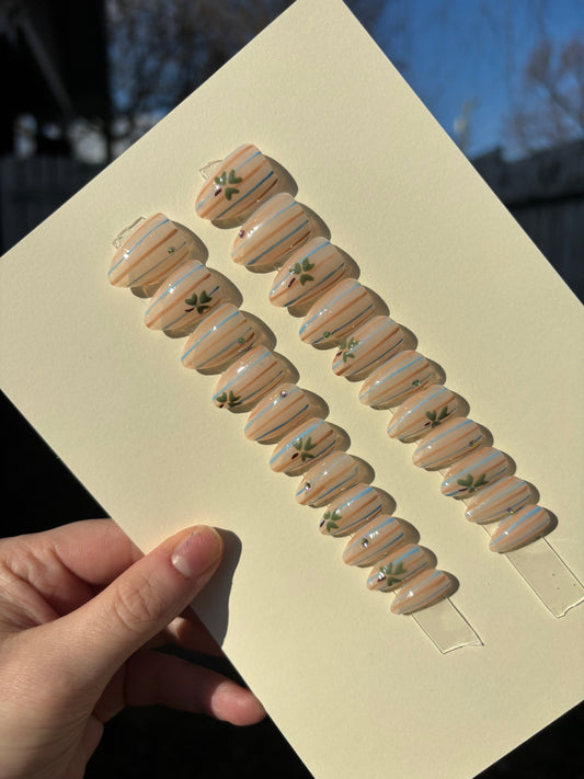 Shamrock ☘️ short almond one size fits all