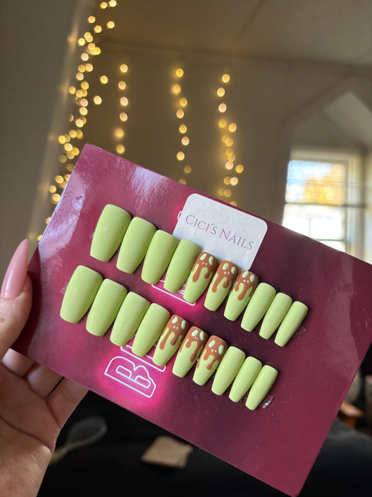 Caramel apple 🍏 medium coffin one size fits all