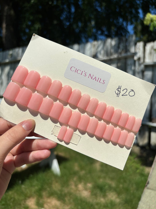 Pink nude short square 🌸