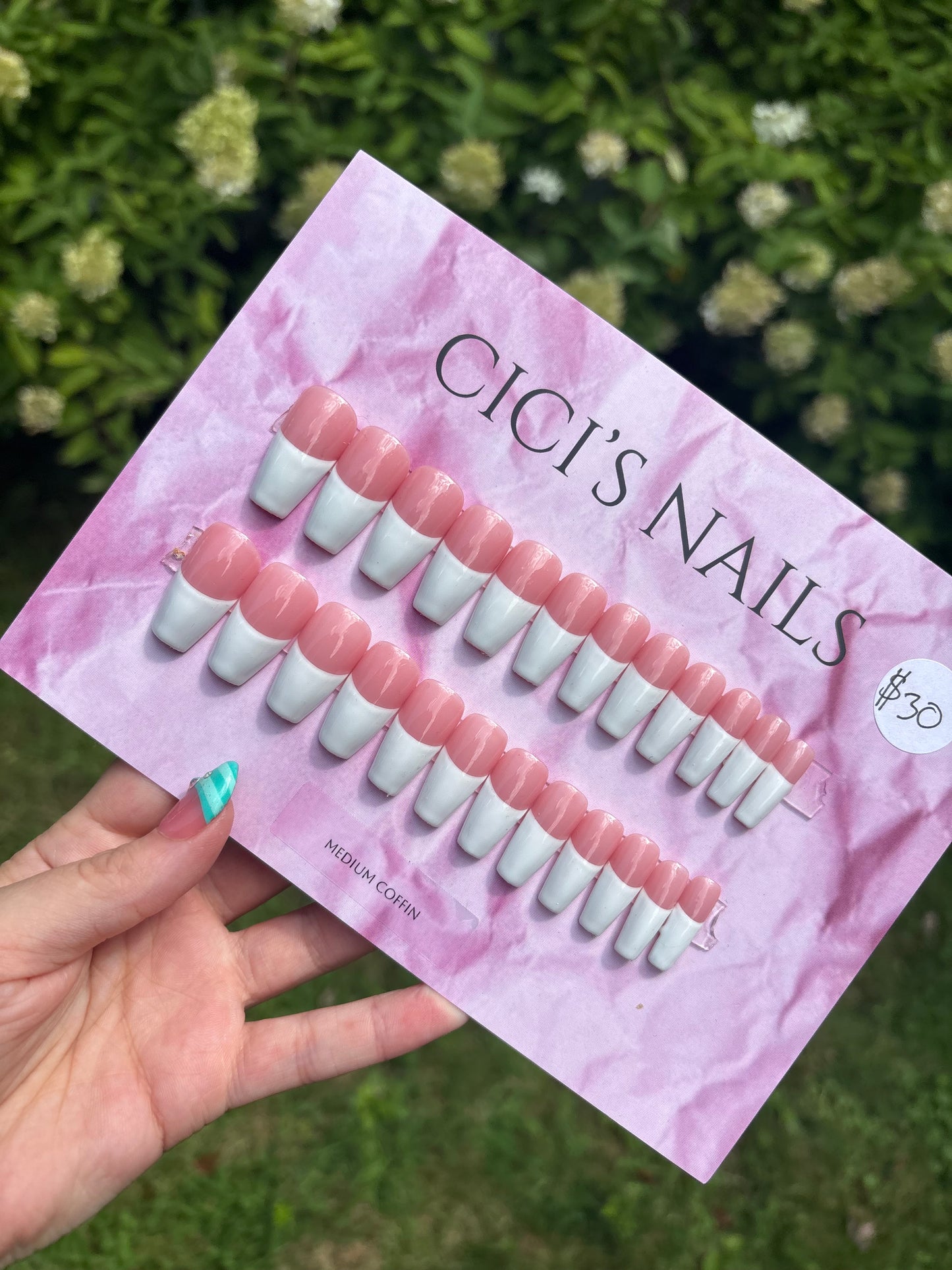 French tip medium coffin one size fits all 🤍