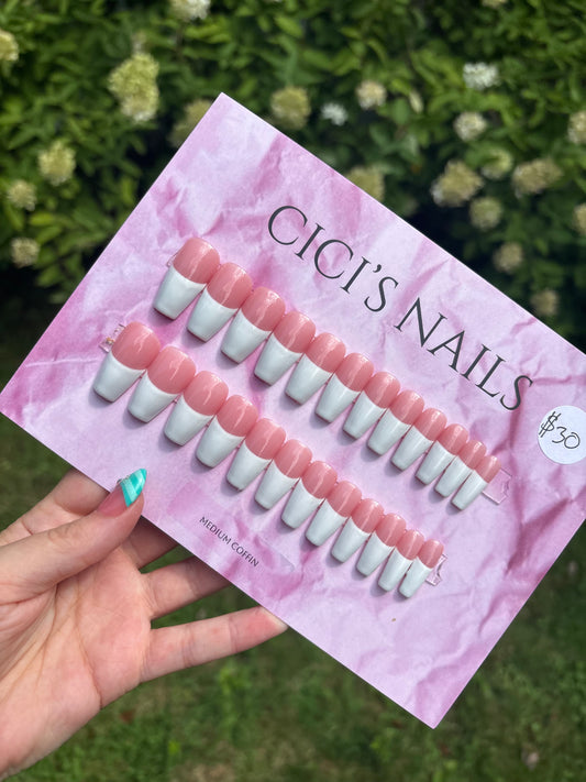 French tip medium coffin one size fits all 🤍