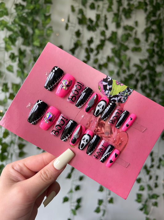 Glam boo💕👻🔪 medium coffin one size fits all