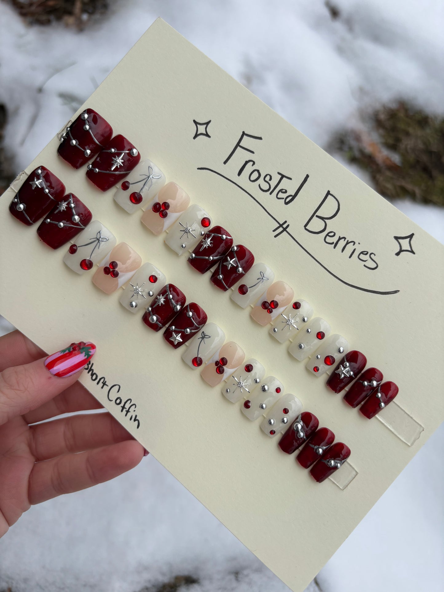 Frosted berry🍒❄️ short coffin