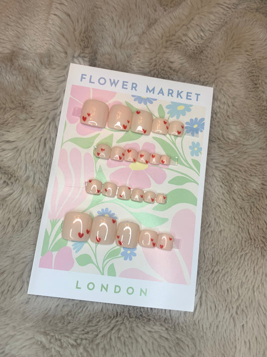 Teeny hearts❤️ toe sets