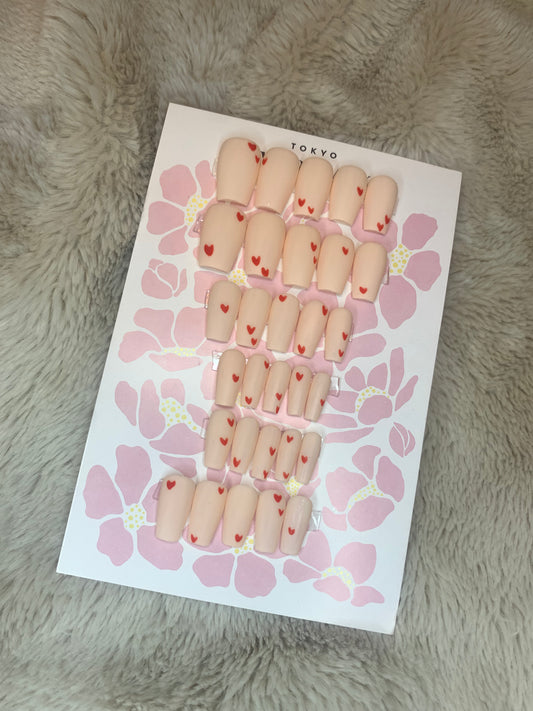 Teeny hearts❤️ short coffin 30 piece